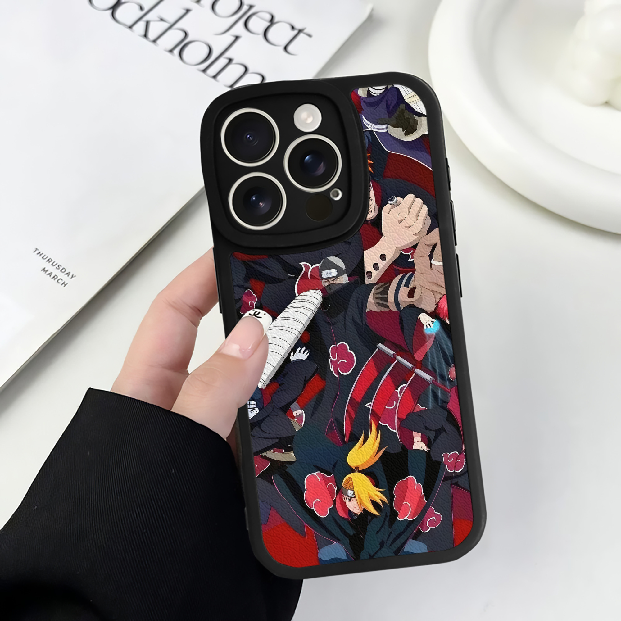 （画像用） NARUTO -ナルト- NARUTO -ナルト- 疾風伝 【iPhone 16シリーズ対応】シリコンスマホケース（レザー調） 材質：シリコン